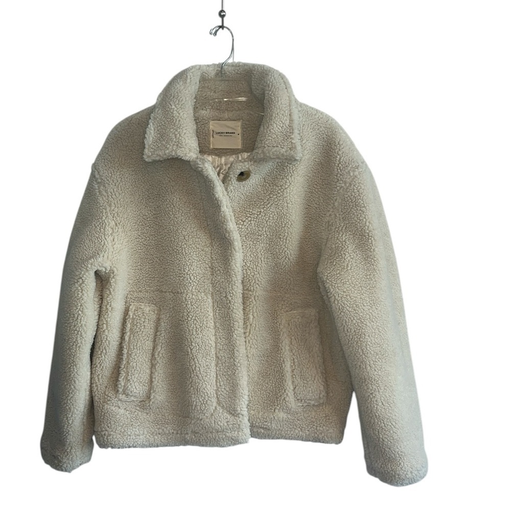 Lucky Brand Women's trucker teddy jacket Size Medium - Picture 4 of 12